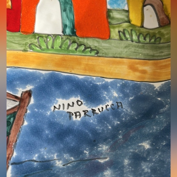 Collectable Nino Parrucca Oval Ceramic Platter - Picture 3 of 10